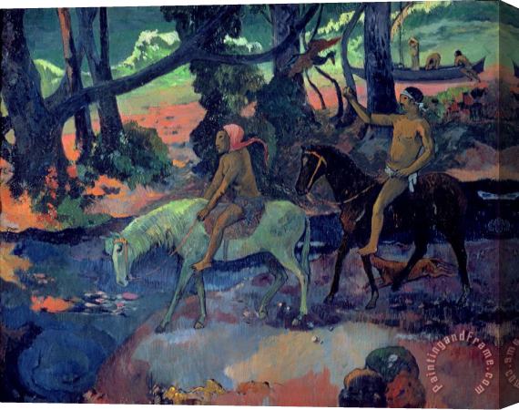 Paul Gauguin The Escape Stretched Canvas Painting / Canvas Art