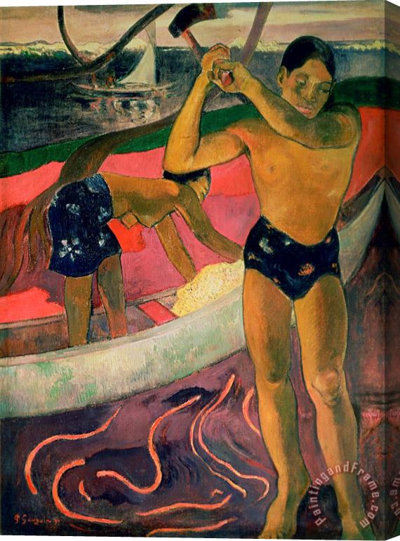 Paul Gauguin The Man with an Axe Stretched Canvas Print / Canvas Art
