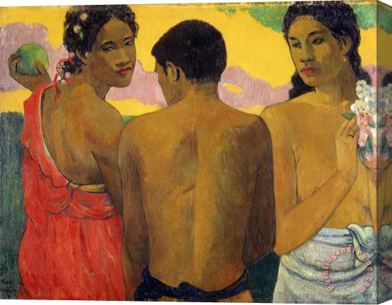 Paul Gauguin Three Tahitians Stretched Canvas Painting / Canvas Art