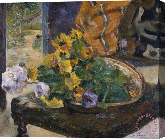 Paul Gauguin To Make A Bouquet Stretched Canvas Print / Canvas Art