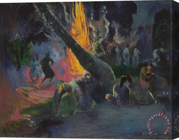 Paul Gauguin Upa Upa (the Fire Dance) Stretched Canvas Painting / Canvas Art
