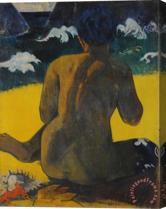 Paul Gauguin Vahine No Te Miti (femme a La Mer) (mujer Del Mar). Stretched Canvas Painting / Canvas Art