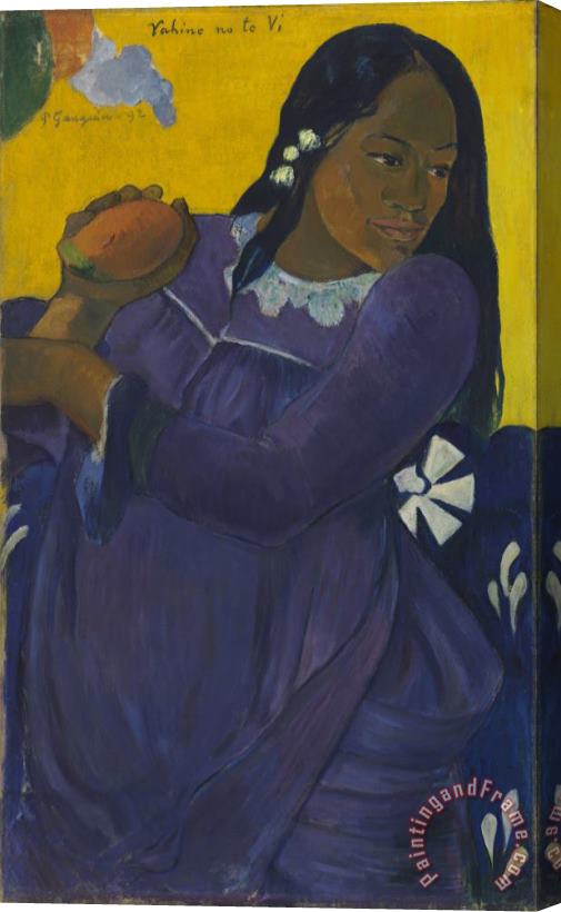 Paul Gauguin Vahine No Te VI (woman of The Mango) Stretched Canvas Painting / Canvas Art
