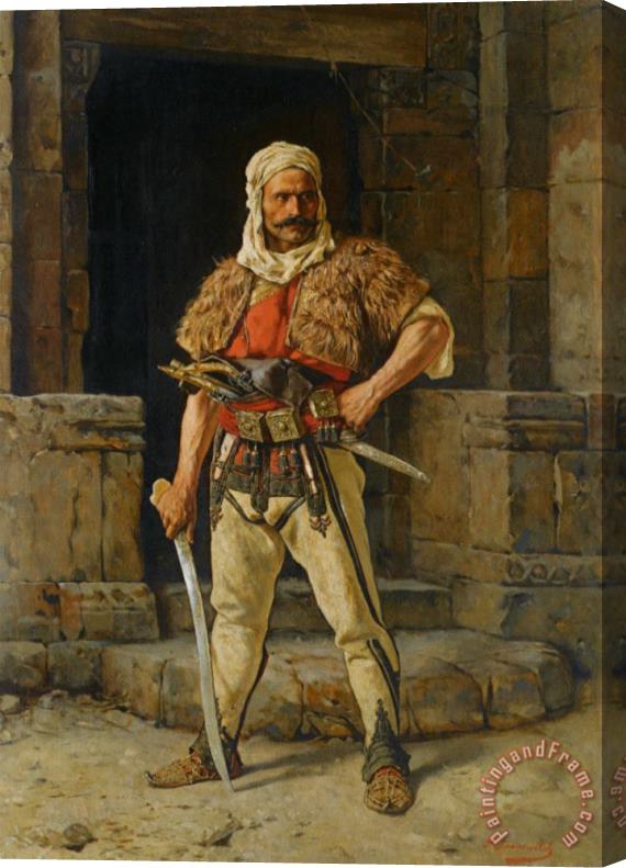 Paul Joanovitch A Serbian Warrior Stretched Canvas Painting / Canvas Art