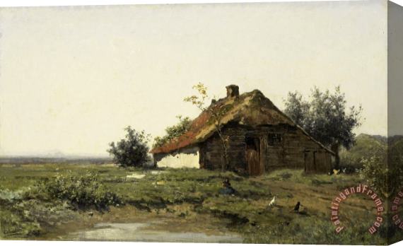 Paul Joseph Constantin Gabriel Farm in The Open Fields Stretched Canvas Painting / Canvas Art