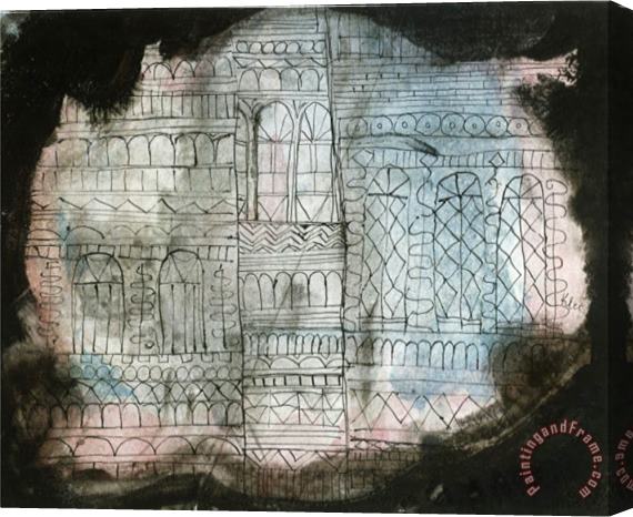 Paul Klee Burning Castle 1920 Stretched Canvas Painting / Canvas Art