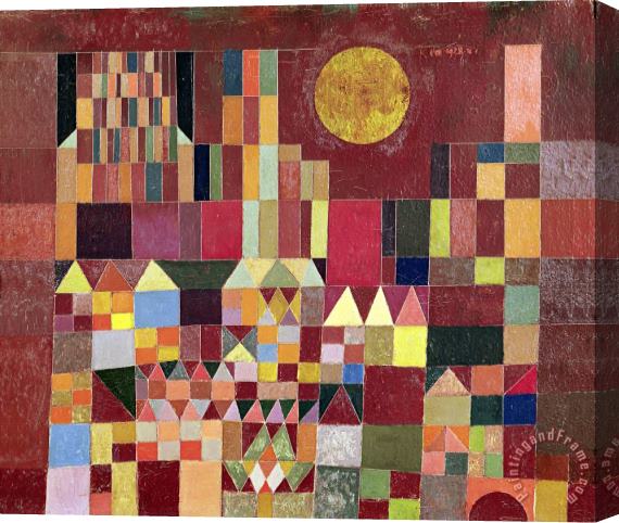 Paul Klee Castle And Sun Stretched Canvas Print / Canvas Art