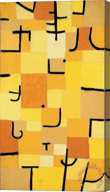 Paul Klee Characters in Yellow 1937 Stretched Canvas Painting / Canvas Art
