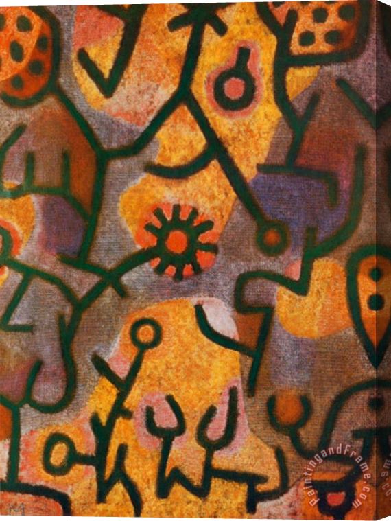 Paul Klee Flora Di Roccia Stretched Canvas Painting / Canvas Art
