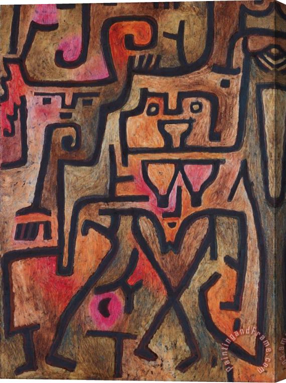 Paul Klee Forest Witches Stretched Canvas Painting / Canvas Art