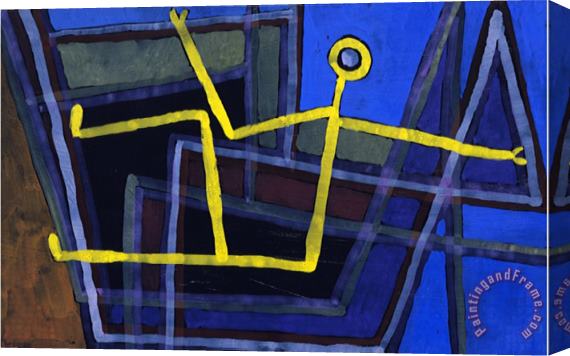 Paul Klee Framed Im Gebalk Stretched Canvas Print / Canvas Art
