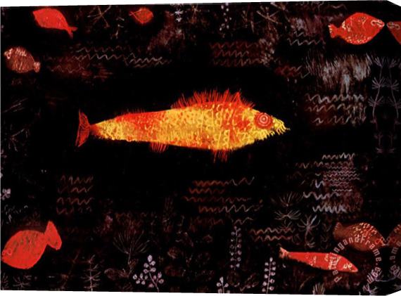 Paul Klee Goldfish Stretched Canvas Painting / Canvas Art