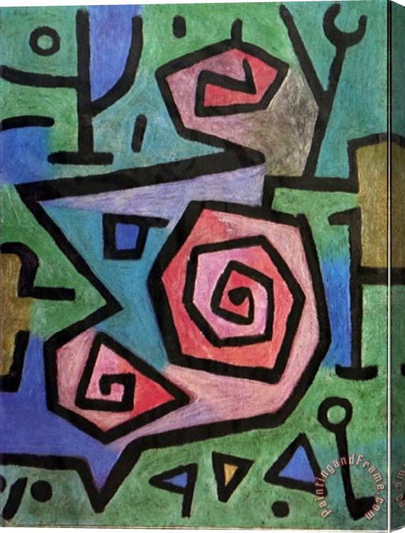 Paul Klee Heroische Rosen 1938 Stretched Canvas Painting / Canvas Art