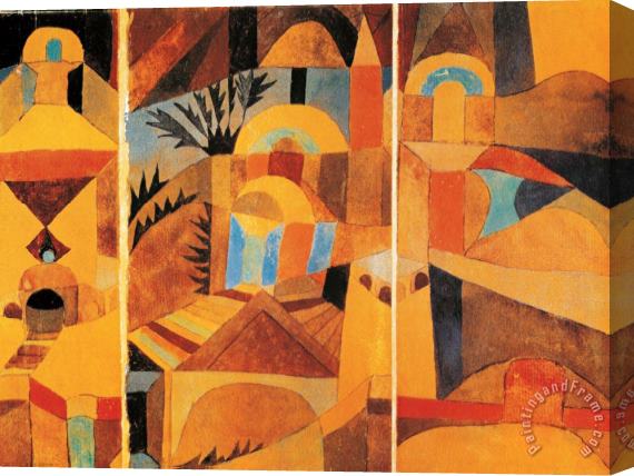 Paul Klee Il Giardino Del Tempio Stretched Canvas Print / Canvas Art