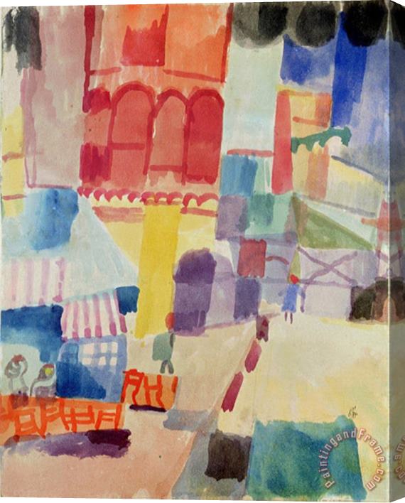 Paul Klee In Front of a Mosque in Tunis 1914 Stretched Canvas Painting / Canvas Art
