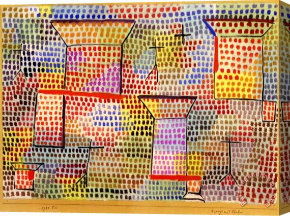 Paul Klee Kreuze Und Saulen Stretched Canvas Painting / Canvas Art