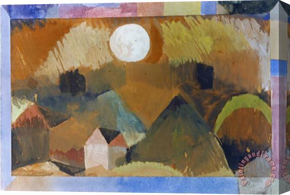 Paul Klee Landschaft in Rot Mit Dem Weissen Gestirn 1917 Stretched Canvas Painting / Canvas Art