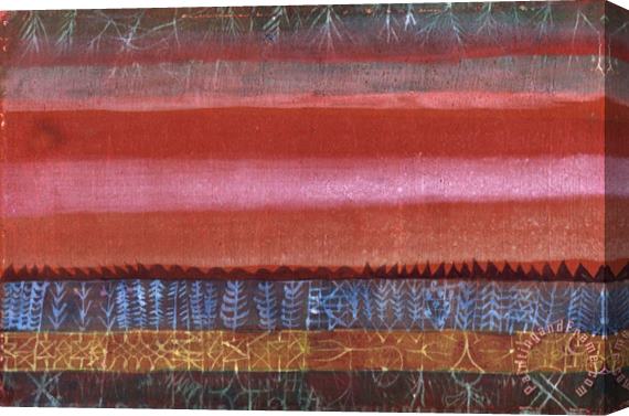 Paul Klee Layered Landscape Ebene Landschaft Stretched Canvas Painting / Canvas Art