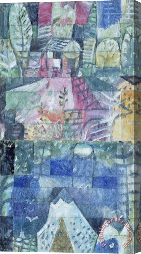 Paul Klee Souvenir Picture of a Trip 1922 Stretched Canvas Painting / Canvas Art