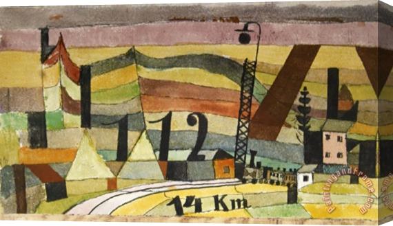 Paul Klee Station L 112 14 Km Stretched Canvas Painting / Canvas Art