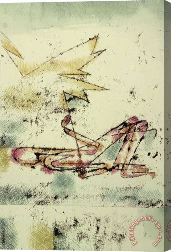 Paul Klee Struck by Lightning Blitzschlag Stretched Canvas Print / Canvas Art