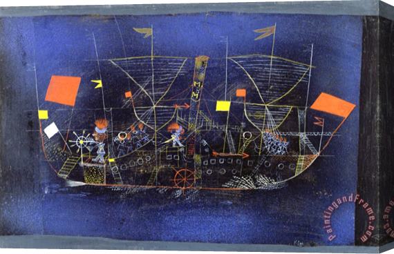 Paul Klee The Adventure Ship 1927 Stretched Canvas Painting / Canvas Art