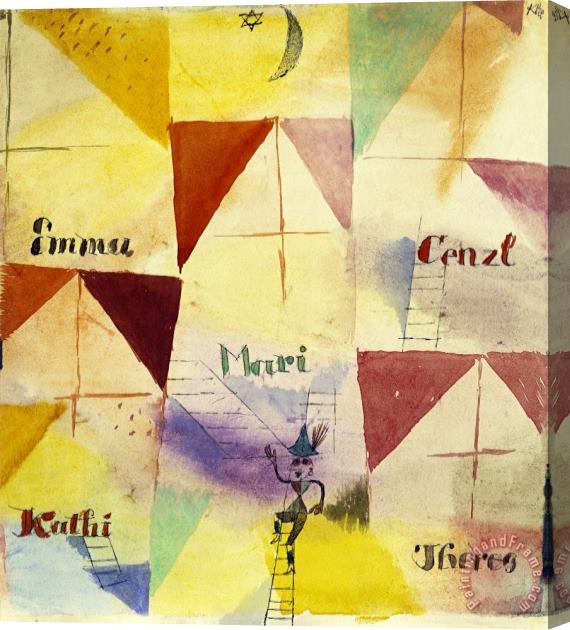 Paul Klee The Bavarian Don Giovanni (der Bayrische Don Giovanni) Stretched Canvas Print / Canvas Art