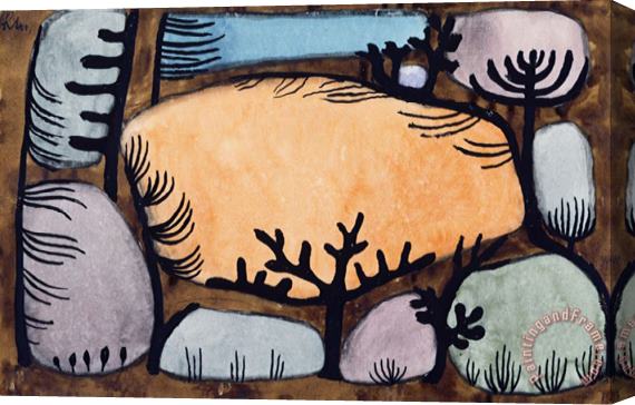 Paul Klee The Day in The Forest Der Tag Im Wald Stretched Canvas Print / Canvas Art