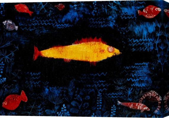 Paul Klee The Goldfish Stretched Canvas Painting / Canvas Art