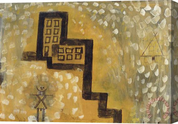 Paul Klee The House on The Hill Stretched Canvas Print / Canvas Art