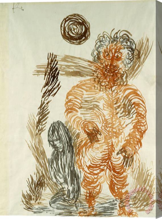 Paul Klee The Power of The Giant Gewalt Den Riesen Stretched Canvas Print / Canvas Art