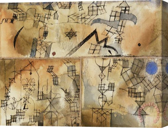 Paul Klee Three Part Composition Stretched Canvas Print / Canvas Art