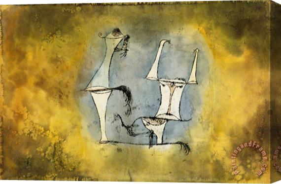 Paul Klee Ur Welt Paar 1921 135 Stretched Canvas Painting / Canvas Art