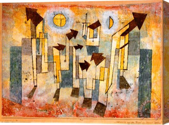 Paul Klee Wandbild Aus Dem Tempel Der Sehnsucht Dorthin Stretched Canvas Painting / Canvas Art