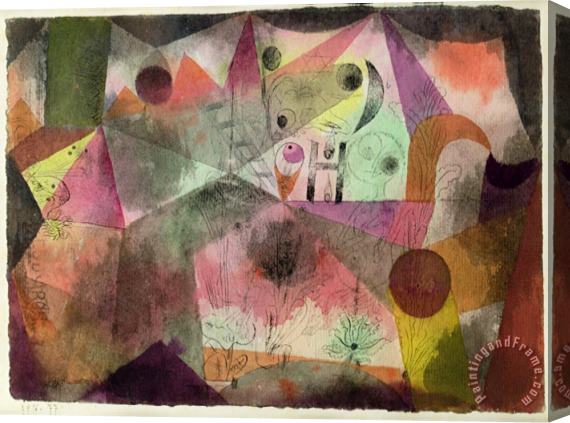 Paul Klee With The H 1916 Stretched Canvas Painting / Canvas Art