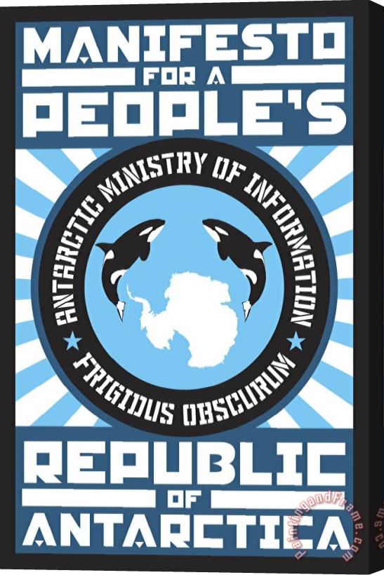 Paul Miller Manifesto for a People's Republic of Antarctica 4 Stretched Canvas Painting / Canvas Art