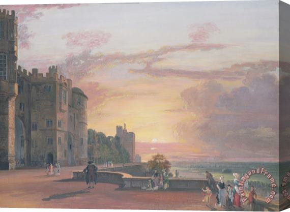Paul Sandby Windsor Castle North Terrace looking west at sunse Stretched Canvas Print / Canvas Art