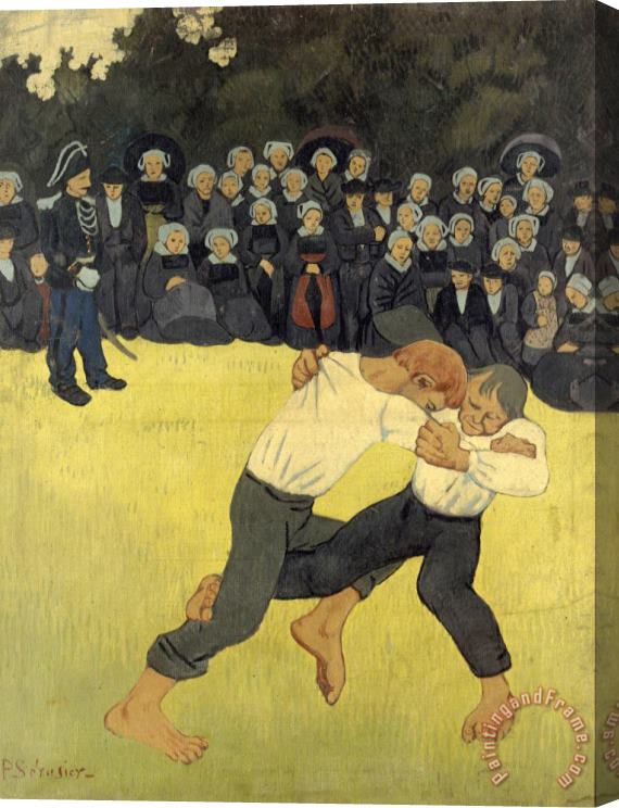 Paul Serusier Breton Wrestling Stretched Canvas Print / Canvas Art