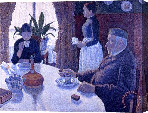 Paul Signac Breakfast Stretched Canvas Painting / Canvas Art