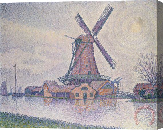 Paul Signac Edam Windmill Stretched Canvas Painting / Canvas Art