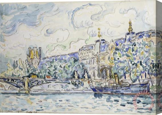 Paul Signac Le Palais Du Louvre Stretched Canvas Painting / Canvas Art