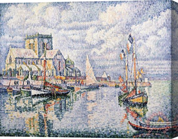 Paul Signac Le Port De Barfleur Stretched Canvas Painting / Canvas Art
