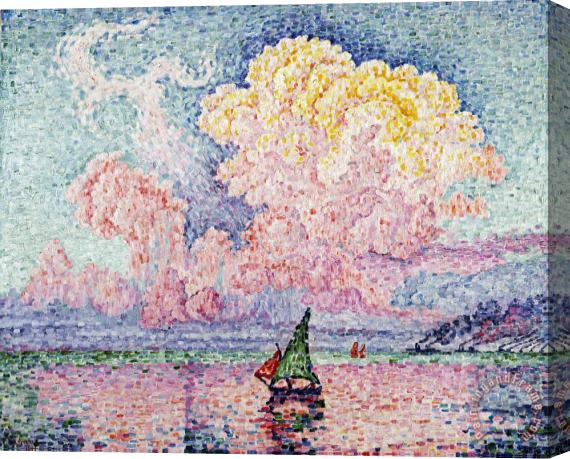 Paul Signac Pink Clouds, Antibes Stretched Canvas Painting / Canvas Art