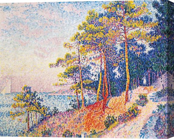 Paul Signac St Tropez The Custom's Path Stretched Canvas Painting / Canvas Art