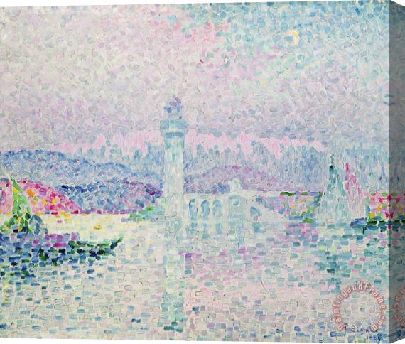Paul Signac The Lighthouse at Antibes Stretched Canvas Painting / Canvas Art