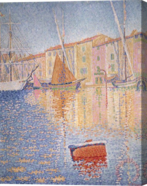 Paul Signac The Red Buoy Stretched Canvas Painting / Canvas Art