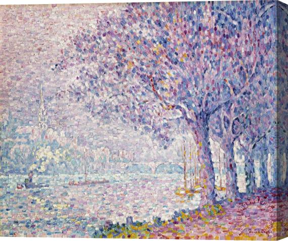 Paul Signac The Seine at St. Cloud Stretched Canvas Painting / Canvas Art