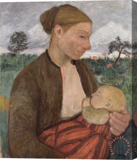 Paula Modersohn-Becker Mother and Child Stretched Canvas Painting / Canvas Art