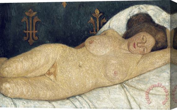 Paula Modersohn-Becker Reclining female nude Stretched Canvas Print / Canvas Art