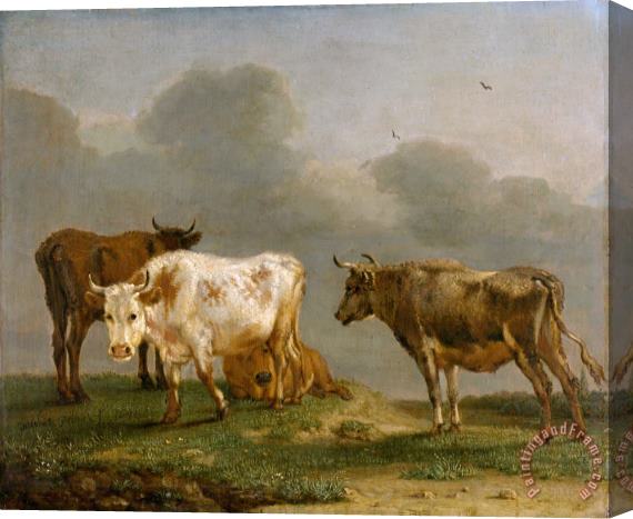 Paulus Potter Four Cows in a Meadow Stretched Canvas Print / Canvas Art